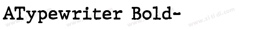 ATypewriter Bold字体转换